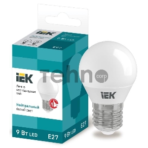 Лампа Iek LLE-G45-9-230-40-E27 светодиодная ECO G45 шар 9Вт 230В 4000К E27