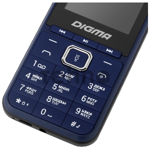 Мобильный телефон Digma LINX B241 32Mb темно-синий моноблок 2.44 240x320 0.08Mpix GSM900/1800