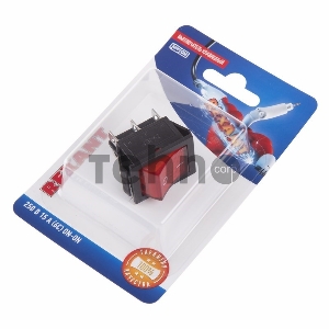 Выключатель клавишный 250V 15А (6с) ON-ON красный  с подсветкой (RWB-506, SC-767)  REXANT (в упак. 1шт.)
