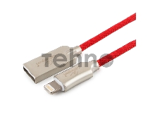 Кабель USB Cablexpert для Apple CC-P-APUSB02R-1M, MFI, AM/Lightning, серия Platinum, длина 1м, красный, блистер