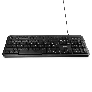 Клавиатура с подстветкой Gembird KB-200L, USB, черный, 104 клавиши, подсветка белая, кабель 1.45м