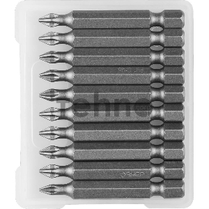 Отвертки-насадки (биты) ЗУБР МАСТЕР 26001-1-50-10 Биты кованые, хромомолибденовая сталь, тип хвостовика E 1/4, PH1, 50мм, 10шт