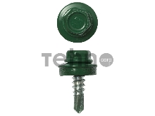 Саморезы СКМ кровельные, RAL 6002 зеленый лист, 19 х 5.5 мм, 2 500 шт, для металлических конструкций, ЗУБР Профессионал