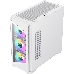 Компьютерный корпус mATX, без блока питания Gamemax Destroyer TGW mATX case, white, w/o psu, w/1xUSB3.0+2xUSB2.0, Combo Audio, w/3x12cm ARGB front fan (1xFN-12A-M6I-W, 2xFN-12A-S6I-W), w/1x12cm ARGB rear fan, фото 6