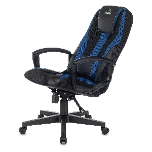 Кресло игровое Zombie 9 черный/синий искусст.кожа/ткань крестовина пластик
