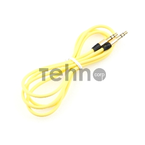 Кабель аудио Cablexpert CCAB-01-35MM-1MY, 3.5 джек (M)/3.5 джек (M), желтый. 1м, блистер