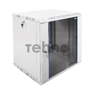 Шкаф телеком. настенный разборный 12U (600х520) дверь стекло,цвет черный (ШРН-Э-12.500-9005) (1 коробка)