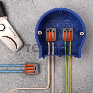 Соединительная клемма многоразовая, 3-х проводная, серая (0,08-4 мм²), (5шт.)  REXANT