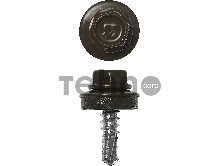 Саморезы СКМ кровельные, RAL 8028 земельно-коричневый, 25 х 5.5 мм, 420 шт, для металлических конструкций, ЗУБР