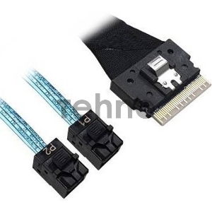 Кабель Cable, Slimline SASx8 (SFF8654) -to- 2 SAS HD x4 (SFF8643)+ SFF9402, 1M