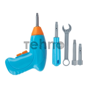 Развивающий детский конструктор с шуруповертом и мозаикой Смородинка 225 деталей