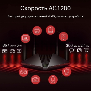 Двухдиапазонный гигабитный Wi-Fi роутер Mercusys MR30G AC1200