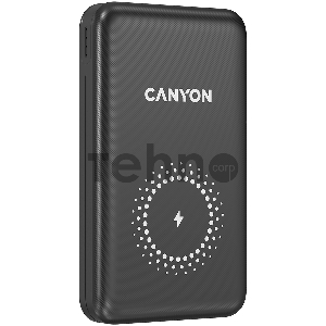 Портативный аккумулятор CANYON PB-1001 18W PD+QC 3.0+10W Magnet wireless charger powerbank 10000mAh Li-poly battery, Lightning Input:DC5V/2A, 9V/2A Type c PD Input: DC5V/3A, 9V/2A, Type C PD output:5V/3A,9V/2.2A,12V/1.5A QC 3.0 Output: DC5V/3A, 9V/2A, 12V