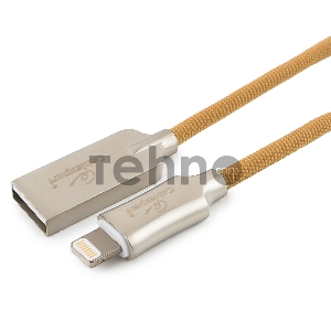 Кабель USB Cablexpert для Apple CC-P-APUSB02Gd-1M, MFI, AM/Lightning, серия Platinum, длина 1м, золотой, блистер