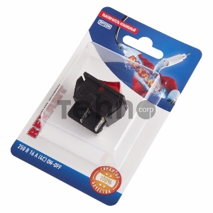 Выключатель клавишный 250V 16А (4с) ON-OFF красный  с подсветкой (RWB-502, SC-767, IRS-201-1)  REXANT (в упак. 1шт.)