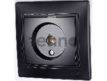 Розетка TV СП Мира проходная черн. бархат LEZARD 701-4242-129