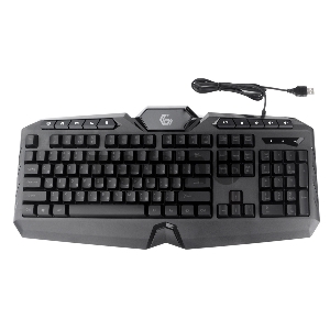 Клавиатура с подсветкой Gembird KB-G410L, USB, черный, 114 кл., м/медиа, Rainbow, кабель 1.5м