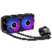 Комплект водяного охлаждения ExeGate EX293458RUS BlackWater-240.PWM.ARGB (3 PIN 5V ADDRESSABLE RGB подсветка, LGA2066/2011/1366/1150/1151/1155/1156/1200/1700/AM4/FM1/FM2/FM2+/AM2/AM2+/AM3/AM3+, TDP 220W, Fan 120mm, PWM, 800-2000RPM, Hydro bearing, 4pin, 11-27db, с термопастой, на винтах, черный, Color Box), фото 2