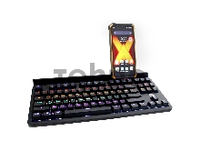 Клавиатура механ. Gembird KB-G520L USB, чёрн, 87 кл., Rainbow, 10 реж., 1,8м, подставка д/планшета