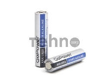 Батарейка GoPower LR03 AAA BL2 Alkaline 1.5V (2/24/480) блистер (2 шт.)