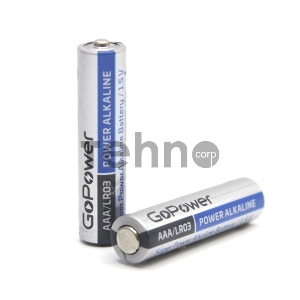 Батарейка GoPower LR03 AAA BL2 Alkaline 1.5V (2/24/480) блистер (2 шт.)
