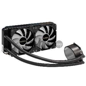Комплект водяного охлаждения ExeGate EX293458RUS BlackWater-240.PWM.ARGB (3 PIN 5V ADDRESSABLE RGB подсветка, LGA2066/2011/1366/1150/1151/1155/1156/1200/1700/AM4/FM1/FM2/FM2+/AM2/AM2+/AM3/AM3+, TDP 220W, Fan 120mm, PWM, 800-2000RPM, Hydro bearing, 4pin, 1