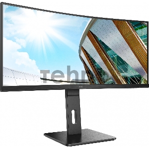 МОНИТОР 34 AOC CU34P2C Black с поворотом экрана (VA, изогнутый, 3440x1440, 100Hz, 1 ms, 178°/178°, 300 cd/m, 50M:1)