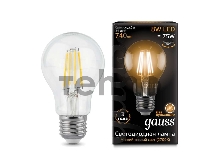 Лампа светодиодная Filament A60 E27 8Вт 2700К GAUSS 102802108