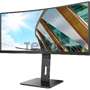 МОНИТОР 34 AOC CU34P2C Black с поворотом экрана (VA, изогнутый, 3440x1440, 100Hz, 1 ms, 178°/178°, 300 cd/m, 50M:1)