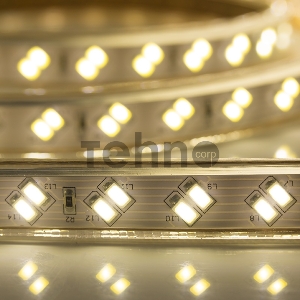 LED лента 220 В, 6.5x17 мм, IP67, SMD 5730, 120 LED/m, цвет свечения теплый белый, 100 м