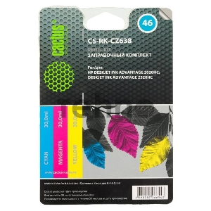 Заправочный набор Cactus CS-RK-CZ638 многоцветный для HP DeskJet 2020/2520 (3*30ml)