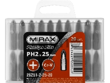 Бита MIRAX 26251-2-25-20  PH2 C 1/4'' длина 25мм 20шт