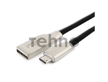 Кабель USB 2.0 Cablexpert CC-G-mUSB01Bk-1M, AM/microB, серия Gold, длина 1м, черный, блистер