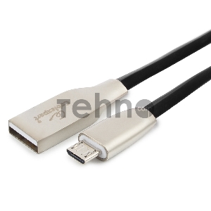 Кабель USB 2.0 Cablexpert CC-G-mUSB01Bk-1M, AM/microB, серия Gold, длина 1м, черный, блистер