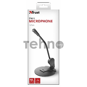 Микрофон TRUST PRIMO (настольный микрофон,Кабель 1,8м,3,5 мм,Регулируемый угол)