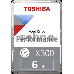 Жесткий диск HDD Toshiba X300 SATA3 6Tb 3.5 7200 256Mb (analog HDWR160UZSVA)