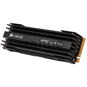 Накопитель CORSAIR SSD Force MP600, 2000GB, M.2(22x80mm), NVMe, PCIe 4.0 x4, 3D TLC, R/W 4950/4000MB/s, IOPs 490 000/540 000, TBW 3600, DWPD 0.99, with Heat Spreader (5 лет)