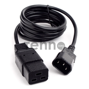 Кабель питания Cablexpert PC-189-1-1, 1.8м, C14- C19, 3x1кв.мм, черный, с заземлением Кабель питания Cablexpert PC-189-1-1, 1.8м, C14- C19, 3x1кв.мм, черный, с заземлением