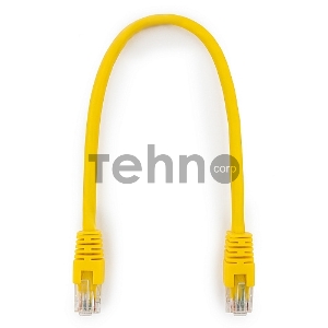 Патч-корд UTP Cablexpert кат.6, 0.25м, литой, многожильный (жёлтый)