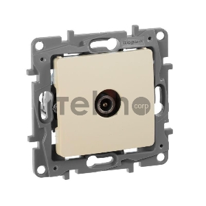 Розетка TV проходная, 15дБ, сл. кость ETIKA Розетка TV проходная, 15дБ, сл. кость