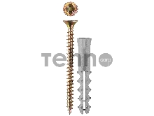 Дюбель распорный полипропиленовый, в комплекте с саморезом, 6 х 40 / 4,0 х 50 мм, 10 шт, ЗУБР