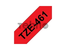 Лента Brother в кассете TZE-461 36-мм, ламинированная, черный на красном фоне, 8 м.
