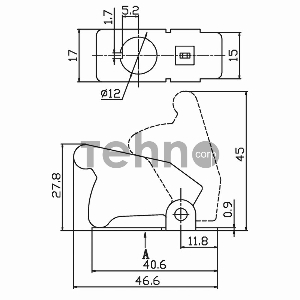 Защитная крышка для тумблеров типа KN и ASW  прозрачная  REXANT