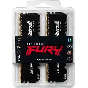 Память оперативная Kingston 64GB 3200MHz DDR4 CL16 DIMM (Kit of 2) FURY Beast RGB