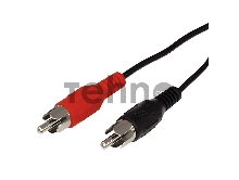 Шнур REXANT 2 RCA - 2 RCA, 1.5 м, черный (10 шт./уп.)