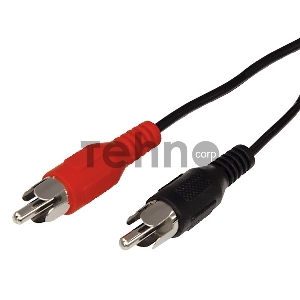 Шнур REXANT 2 RCA - 2 RCA, 1.5 м, черный (10 шт./уп.)