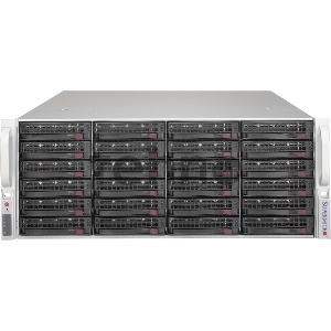 Корпус Supermicro SuperChassis 4U 846BE1C-R1K03JBOD Up to 24 x 3.5 hot-swap HDD bays for JBOD solution (SAS 12G dual expander backplane, with LSI SAS3 expander, with 8x mini-SAS HD connectors)