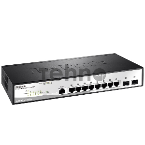 Сетевое оборудование D-Link DGS-1210-10/ME/A1A Коммутатор 2 уровня с 8 портами 10/100/1000Base-T и 2 портами 1000Base-X SFP