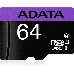 Флеш карта microSDXC 64GB ADATA  UHS-1 CL10 (AUSDX64GUICL10-RA1) + SD adaptor, фото 7