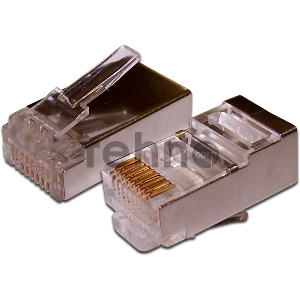 Коннектор медный Lanmaster TWT-PL45/S-8P8C RJ45 кат.5e серебристый